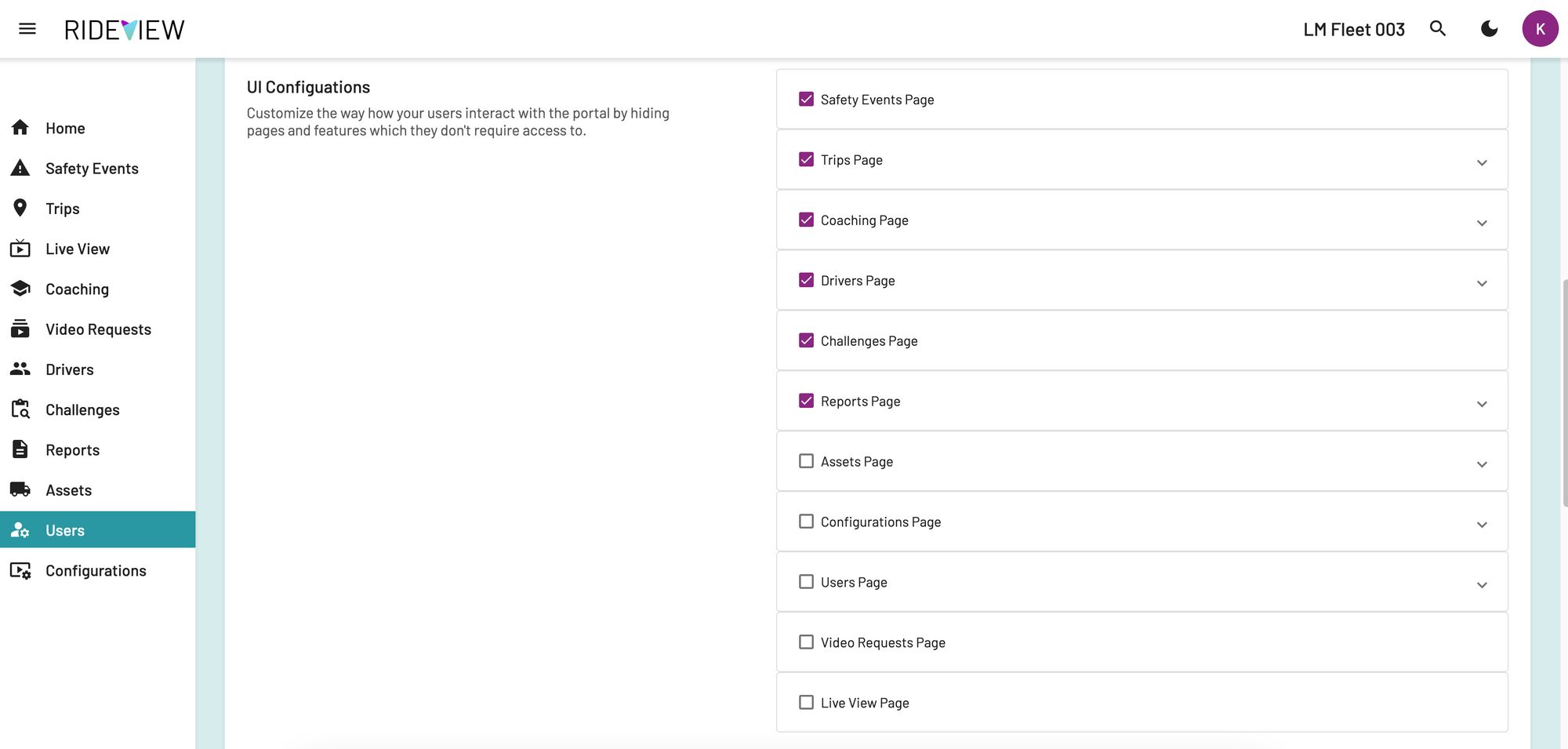 lm user roles